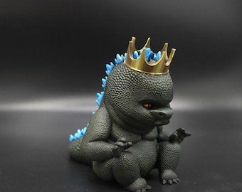 Zilla is King STL File, Godzilla Bust 3D Print Model (Digital Download)