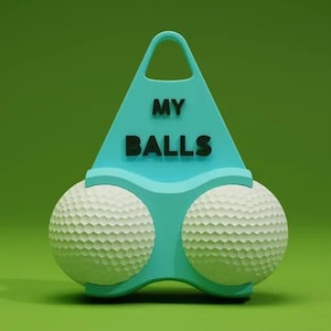 Fichier STL drôle de balle de golf et de support de té - cadeau de golf imprimable 3D, organisateur de balle, support de té, cadeau de bâillon pour des golfeurs