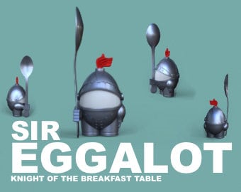Sir Eggalot Knight Egg Cup STL – 3D Printable Breakfast Decor (Digital Download)