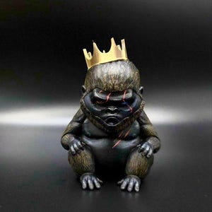 File STL di Kong is King, modello di busto di King Kong per stampa 3D, statua di gorilla titano, download digitale per stampa 3D, arte del mostro della giungla