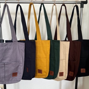 Handmade Shopper | Handtasche | Damen | Canvastasche | Einkaufstasche Totebag | Stofftasche mit Innentasche | Geschenk