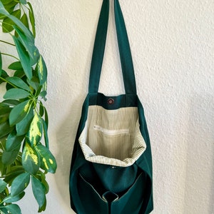 Handmade Shopper handbag Women Canvas Shopping bag tote bag Fabric bag with inner pocket Gift Ladies and gentlemen unisex image 2