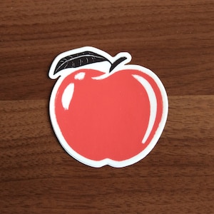 APPLE | Black & Red Sticker | Teachers, Doctors, Gardeners, etc.