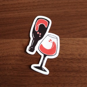 Red & Black DRINKS (Wine/Beer) Sticker | Brewing, Wine Enthusiast