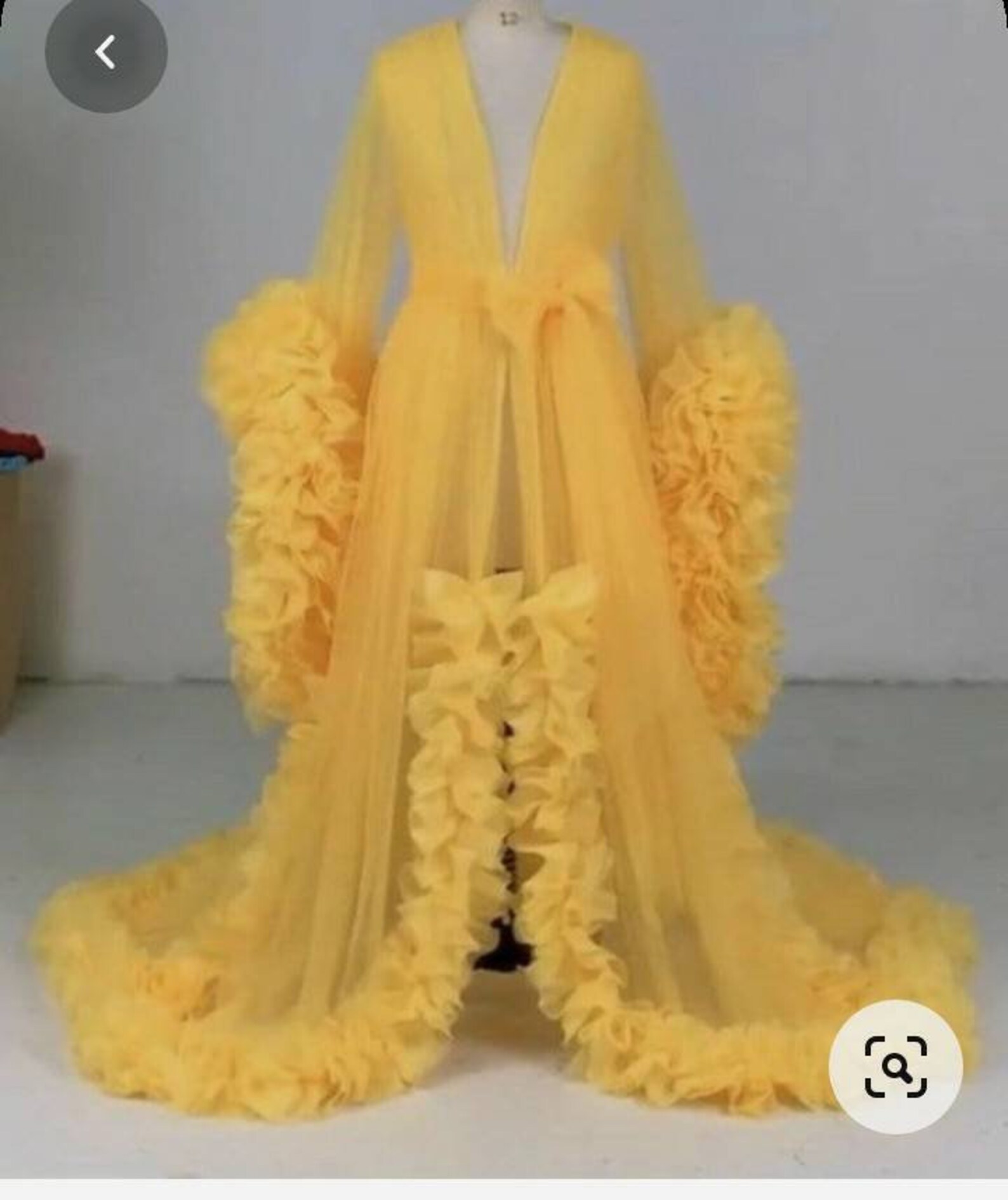 This ruffled tulle robe is suitable for occasions such as | Etsy