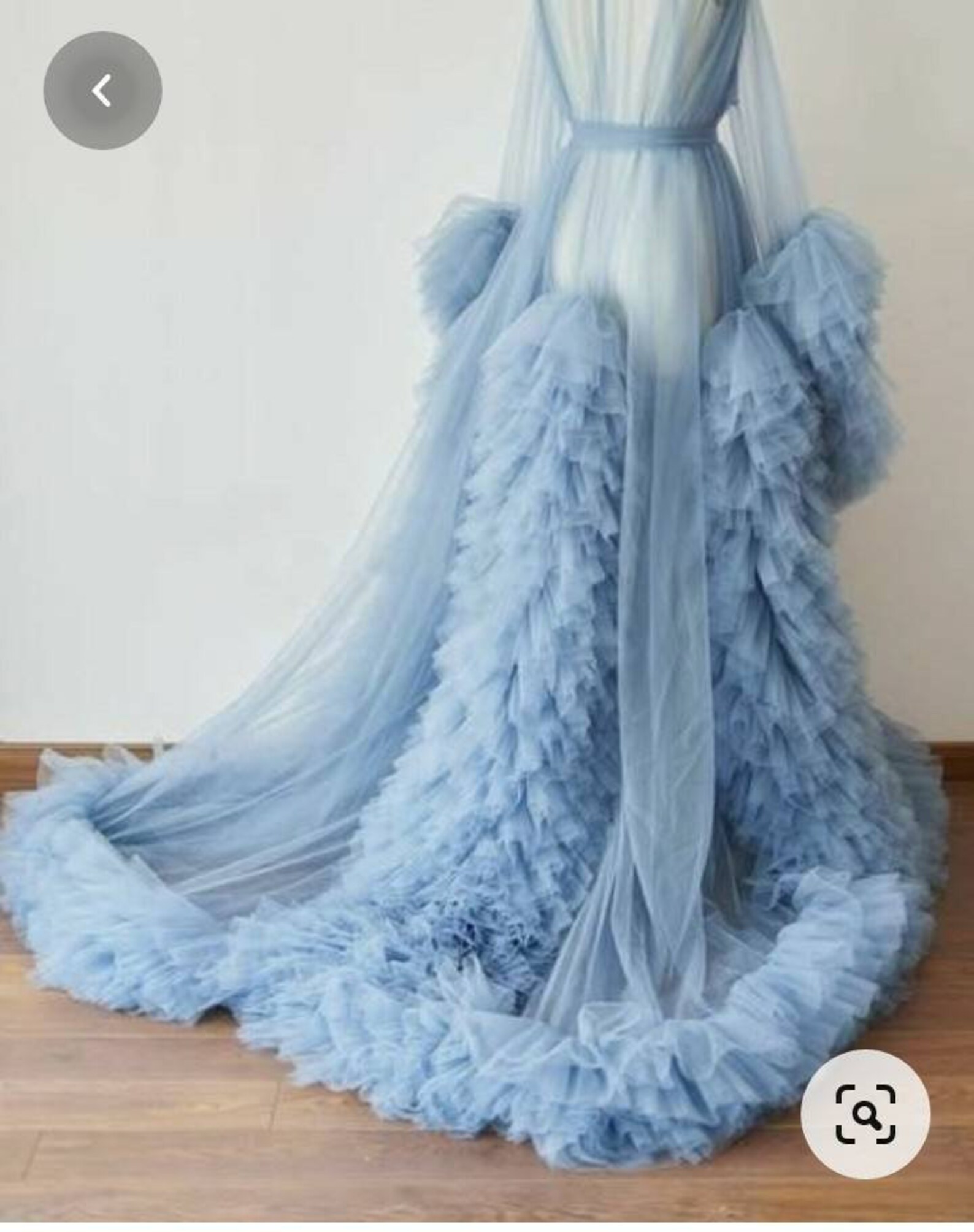 This ruffled tulle robe is suitable for occasions such as | Etsy