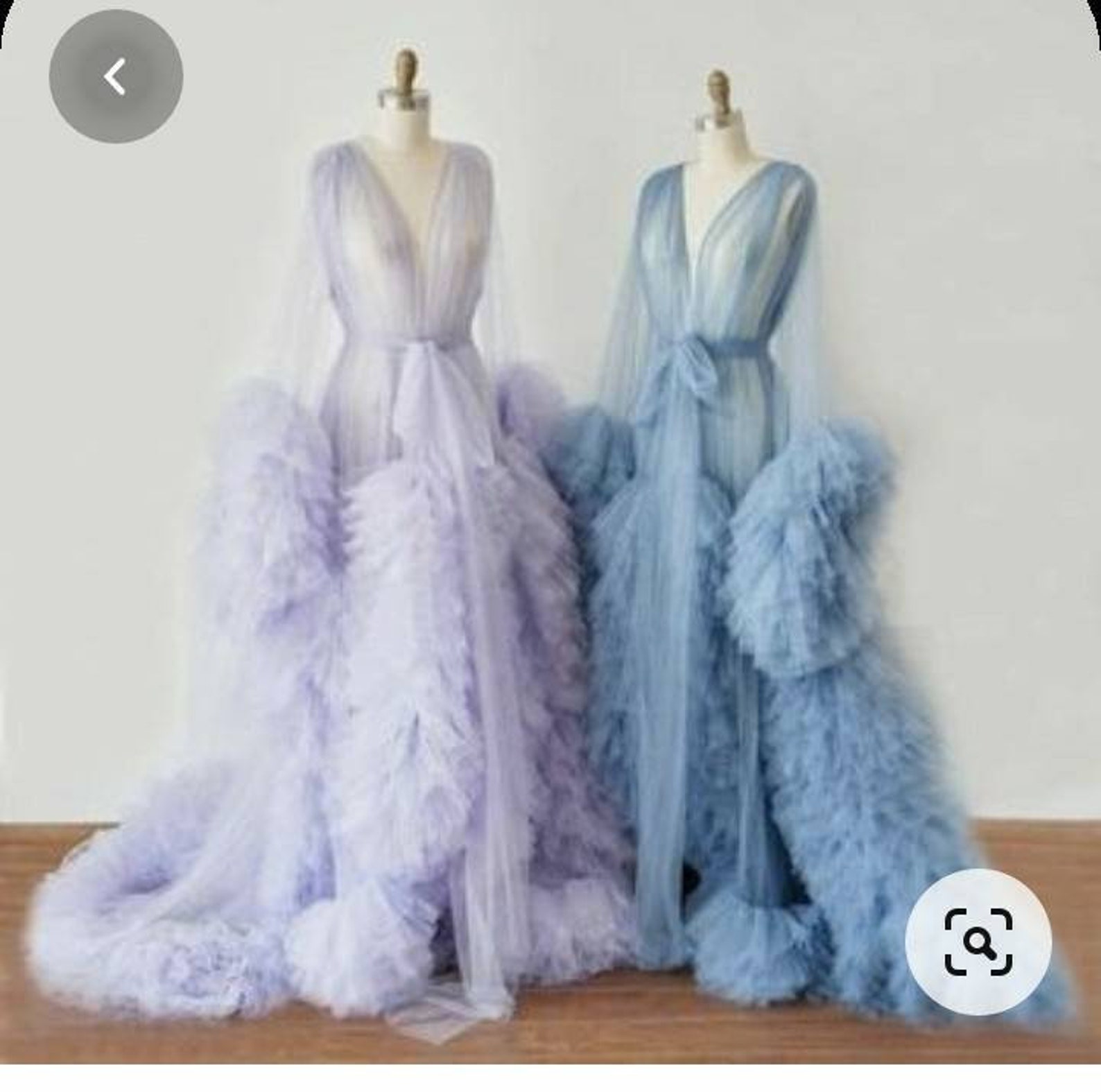 tulle ruffle robe