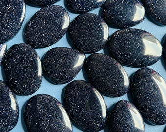 Blue Sunstone Cabochon Lot: AAA Grade Gemstone for Jewelry Making