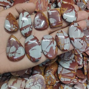 Lot de cabochons en jaspe Noreena : qualité AAA, fabrication de bijoux
