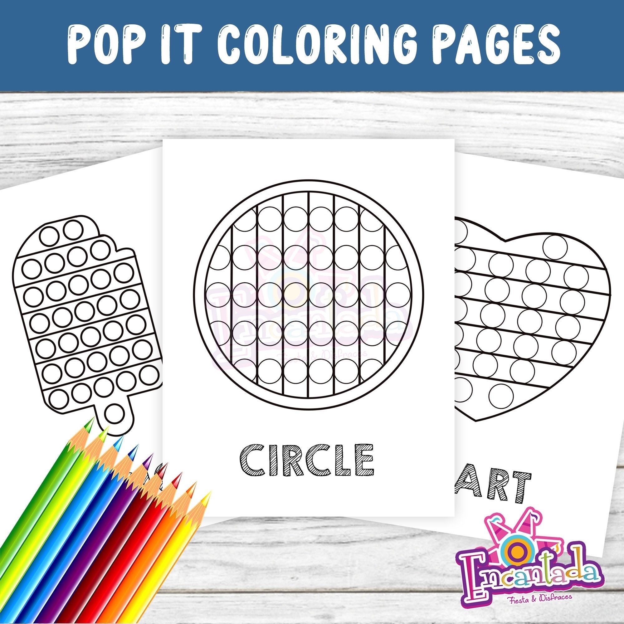 Pop It Printable Coloring Pages Pop It Activity 10 Pages - Etsy Canada