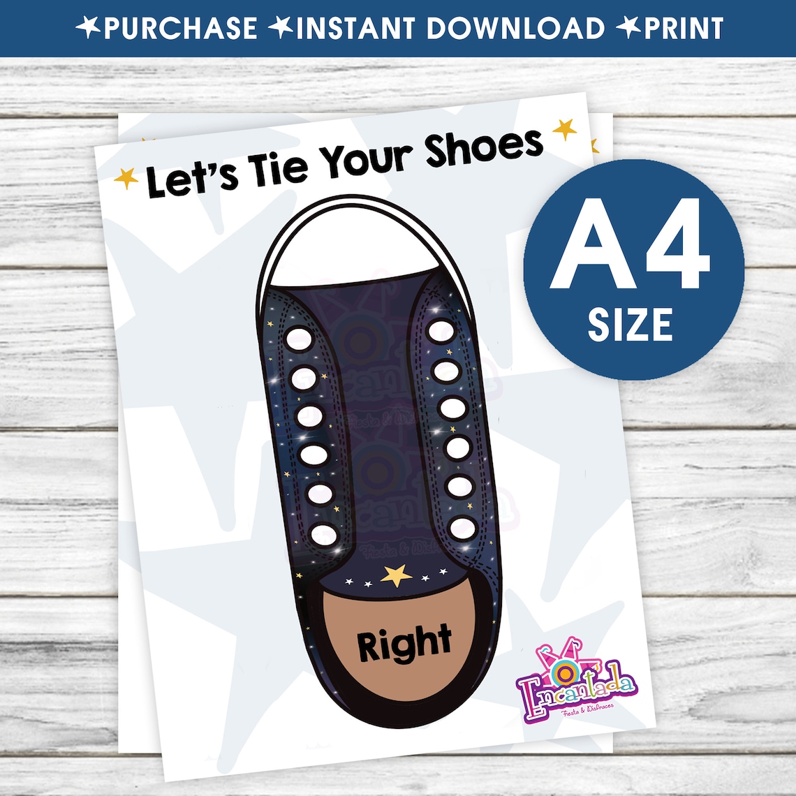 Printable Shoe Template Learn to Tie Your Shoelaces Tie Your - Etsy