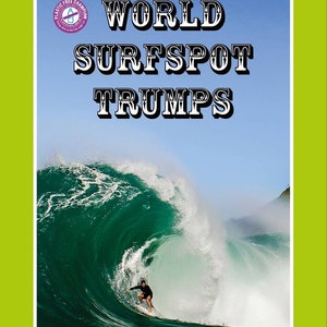 World Surfspot Trumps Volume 5 Um jogo de cartas ecologicamente correto, no estilo top-trump, com viagens de surfe, que inclui 32 pontos de surfe icônicos.