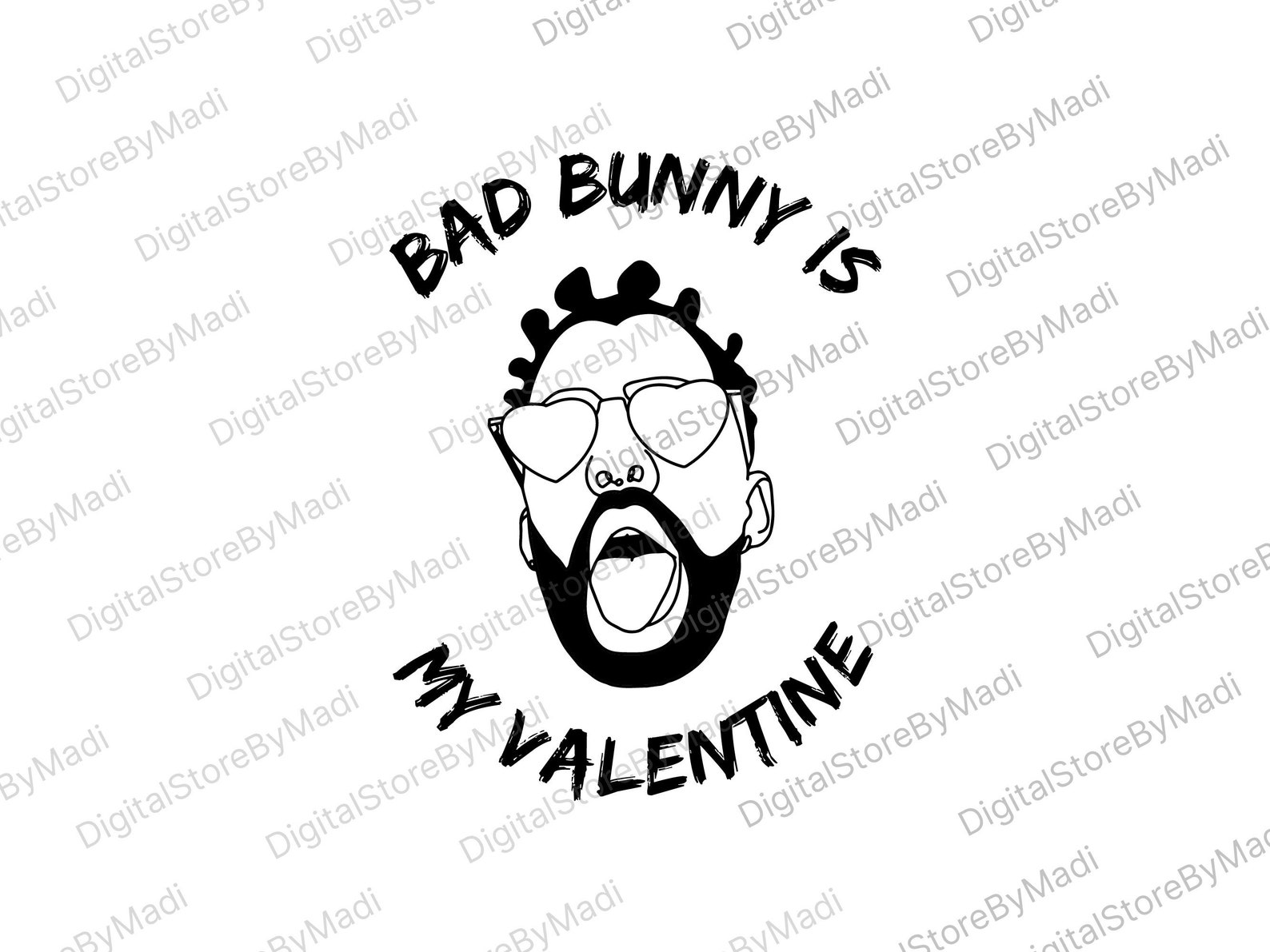 Bad Bunny svg Bad Bunny is my Valentine svg Valentines day | Etsy