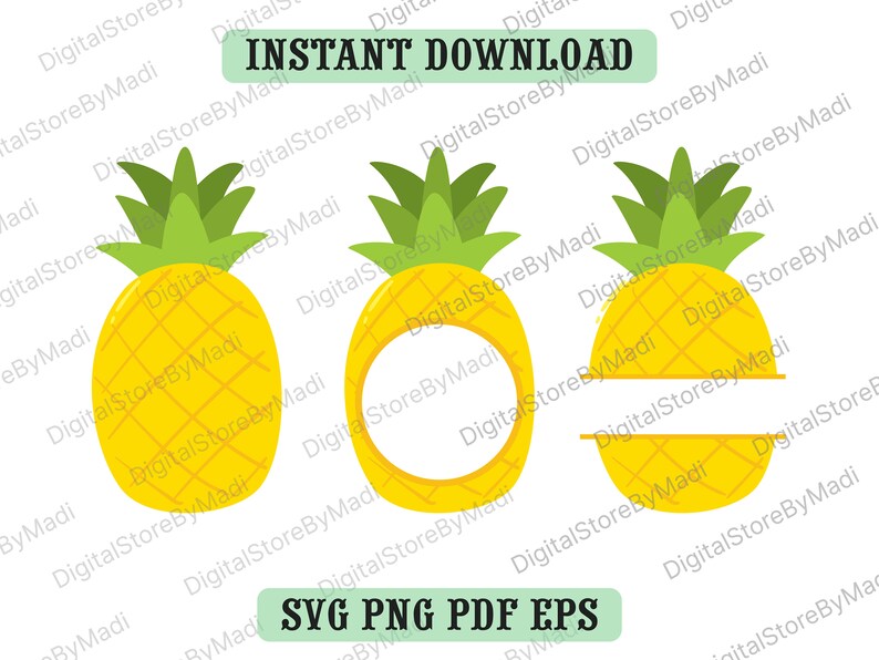 Download Pineapple Monogram Svg Pineapple Svgpng Svg Eps Pdf Png Pineapple Frame Svg Digital Download Clip Art Art Collectibles