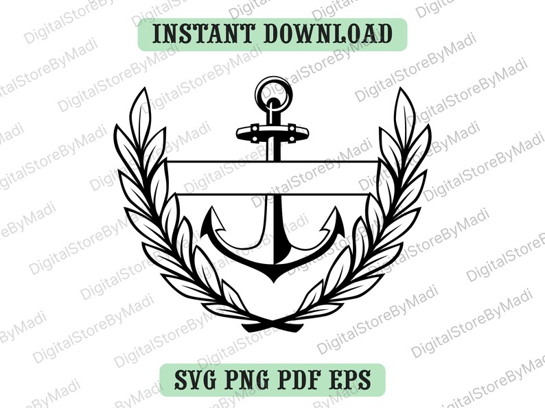 Download Digital Download Monogram Anchor Svg Monogram Svg Split Anchor Svg Split Name Frame Svg Floral Anchor Svgpng Svg Eps Pdf Png Clip Art Art Collectibles Kromasol Com