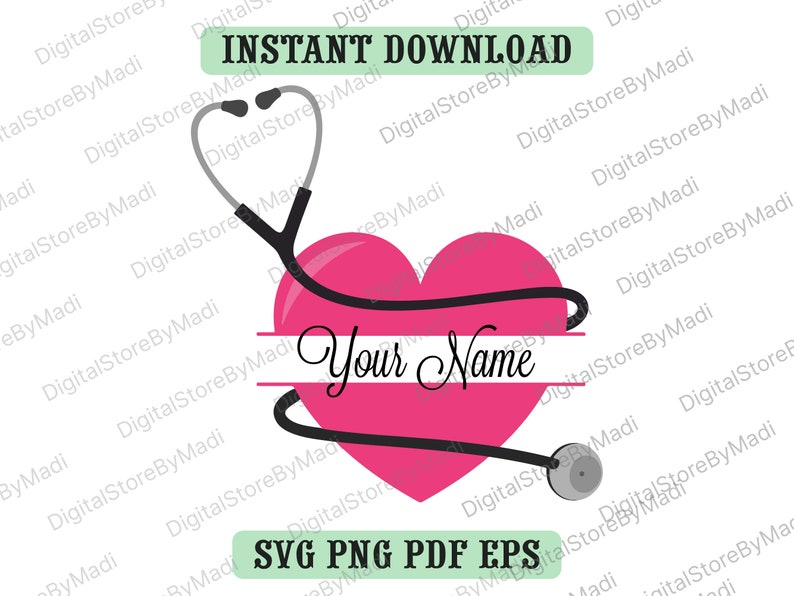 Download Heart Stethoscope Svg Stethoscope Name Svg Svg Eps Pdf Png Stethoscope Svg Stethoscope Heart Monogram Svgpng Digital Download Clip Art Art Collectibles Rettis Com Br