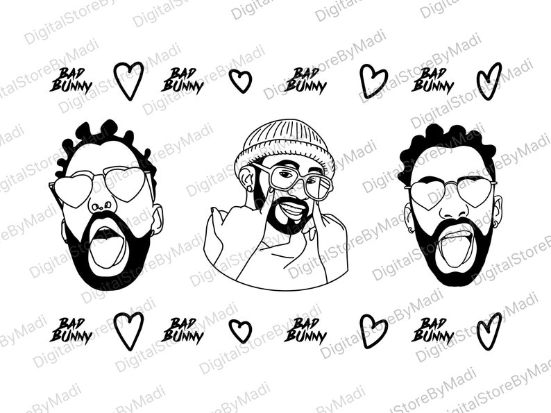 Download Bad Bunny SVG Valentine svg Yo perreo sola svg Valentines ...