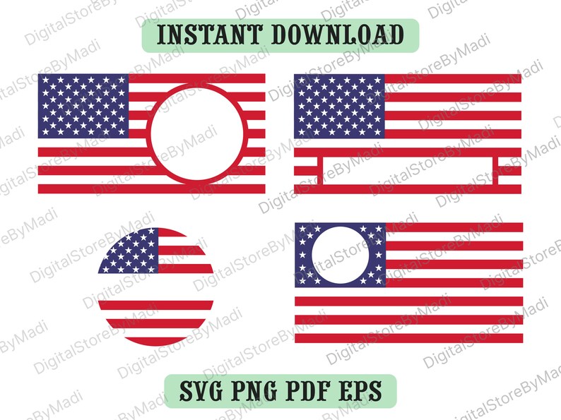 Download Art Collectibles Clip Art Split Name Frame Svg Usa Flag Svg Svg Monogram American Flag Monogram Svgpng Digital Download Svg Eps Pdf Png American Flag Svg