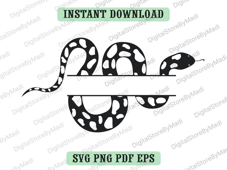 Download Svg Eps Pdf Png Snake Monogram Svgpng Snake Svg Svg Monogram Digital Download Split Name Frame Svg Clip Art Art Collectibles