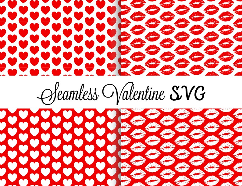 Lips svg Digital Download svg, eps, pdf, png Seamless Valentines SVGPNG Digital Papers Kiss svg Heart Svg Valentine Svg Pattern