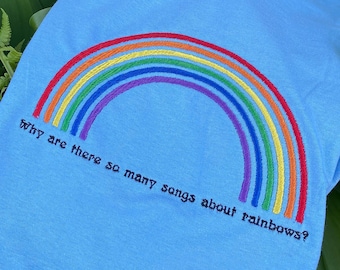 Embroidered T-Shirt or Sweatshirt Disney Inspired Muppets Kermit Rainbow Connection