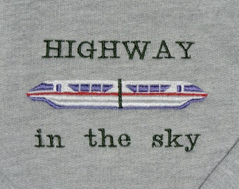 Monorotaia "Highway in the Sky" Felpa/T-shirt ricamata girocollo