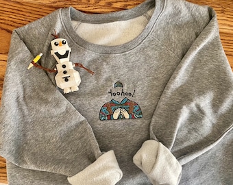Embroidered T-shirt or Sweatshirt &quot;Yoohoo Big Summer Blowout&quot; Disney Frozen