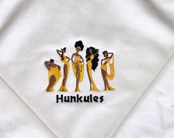 Hercules Muses 'Hunkules' Embroidered Crewneck Sweatshirt/T-shirt