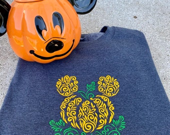 Embroidered T-Shirt or Sweatshirt Disney Inspired Mickey Pumpkin Halloween Not So Scary
