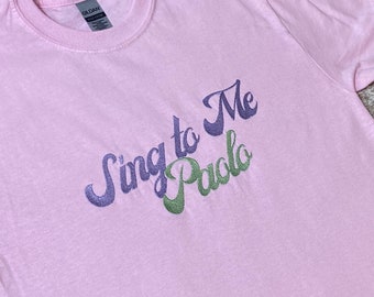 Embroidered T-Shirt or Sweatshirt Lizzie McGuire Movie "Sing to me Paolo" Hillary Duff Disney