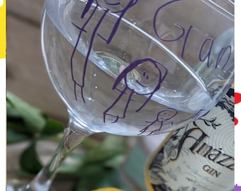 Daddy es Bar Gin Glas, Geschenk für Gin Liebhaber, Mann Höhle Geschenk, Daddy Geburtstag Geschenk, Andenken Geschenk für Papa, Gin Glas von Kind, Gin Liebhaber Geburtstag