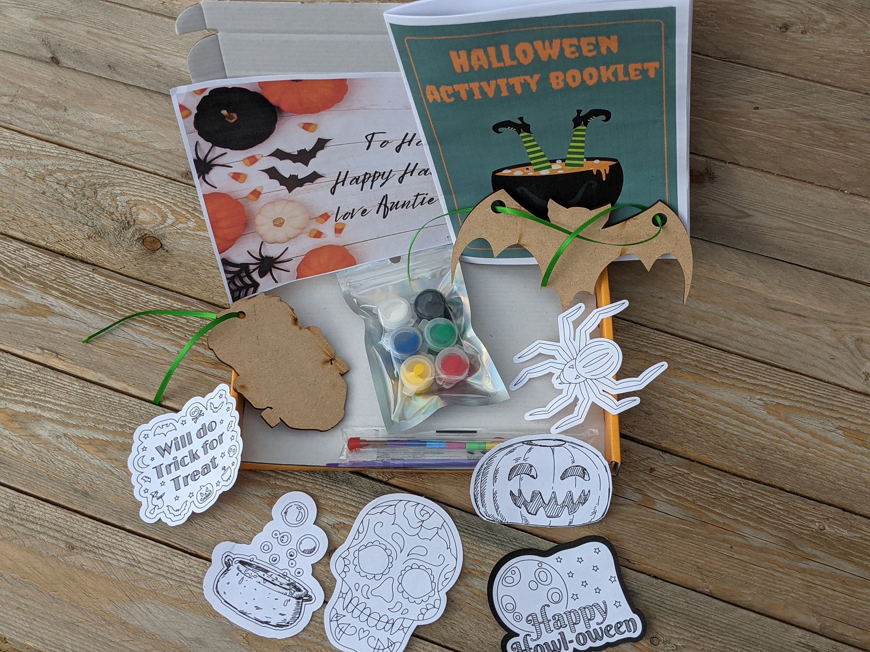 Halloween craft activity box kids Halloween set Child craft | Etsy