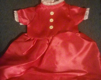 Satin dress for 18 inch doll