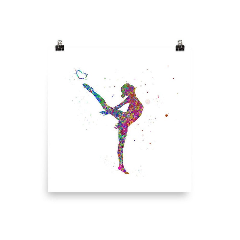 Gymnastic girl art canvas gymnastic woman silhouette