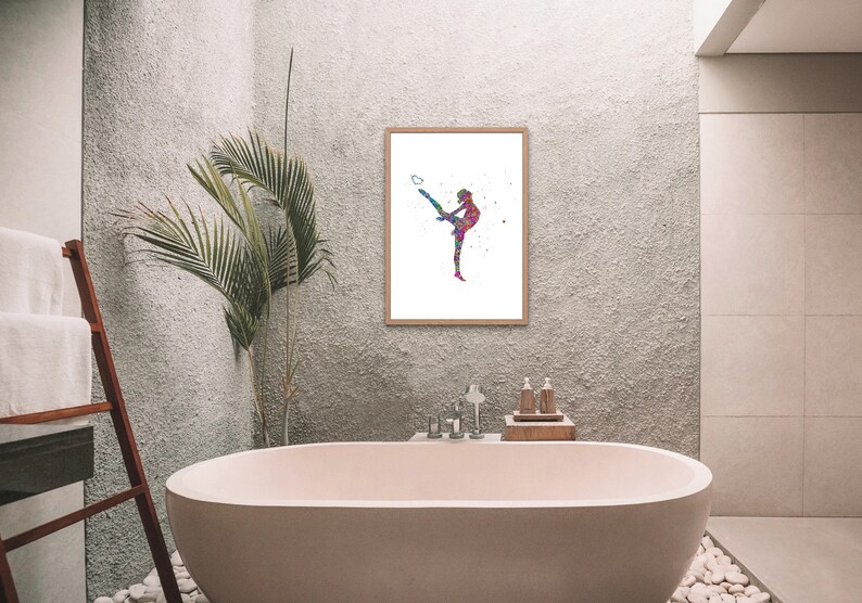 Gymnastic girl art canvas gymnastic woman silhouette