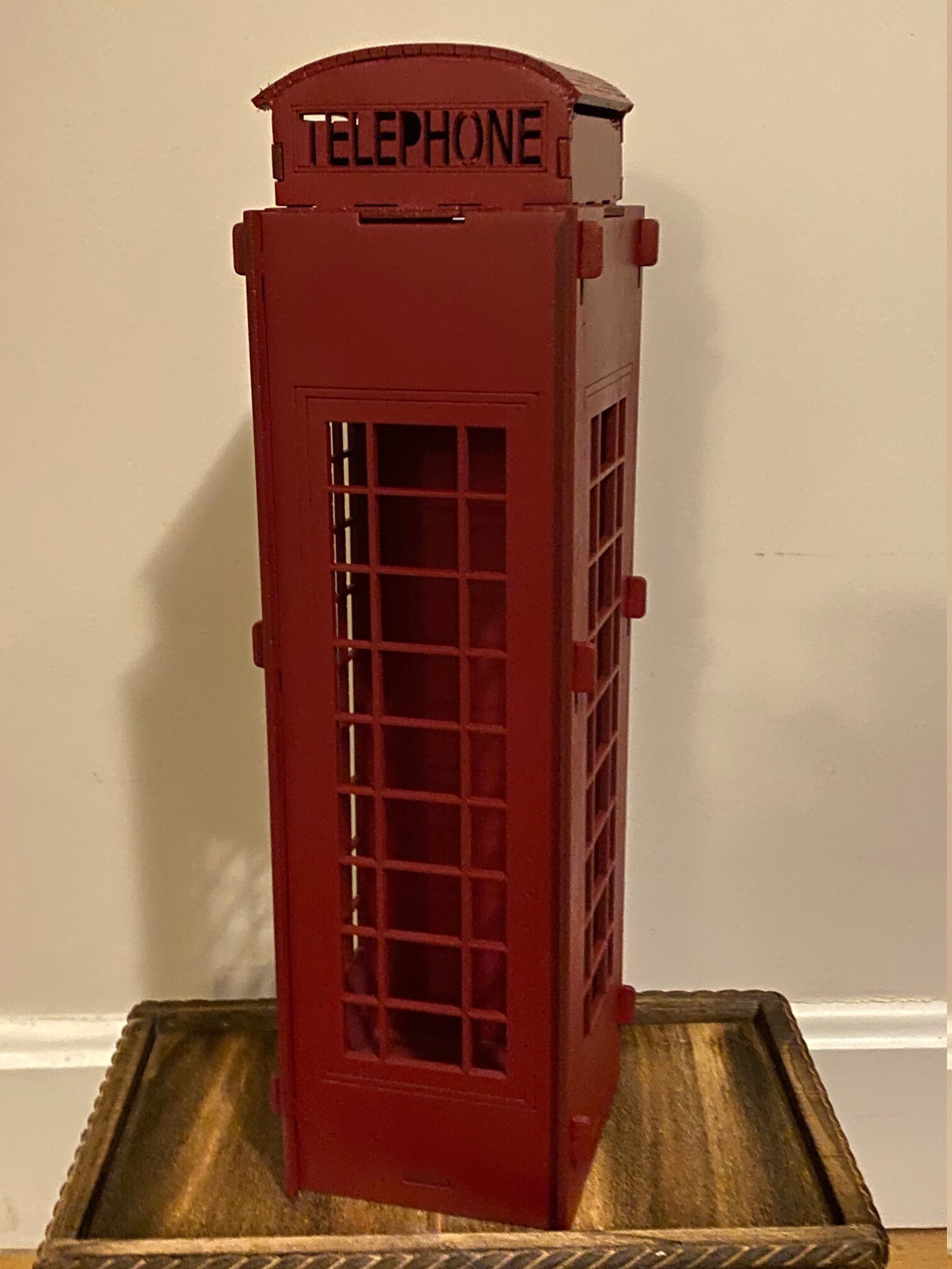 Phone Booth Wine Bottle Gift Box Etsy