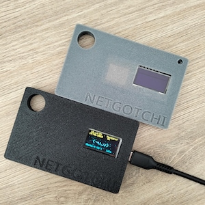 Netgotchi-Karte – tragbare Version Ihres Netzwerkwächters im Visitenkartenformat (7 mm)!