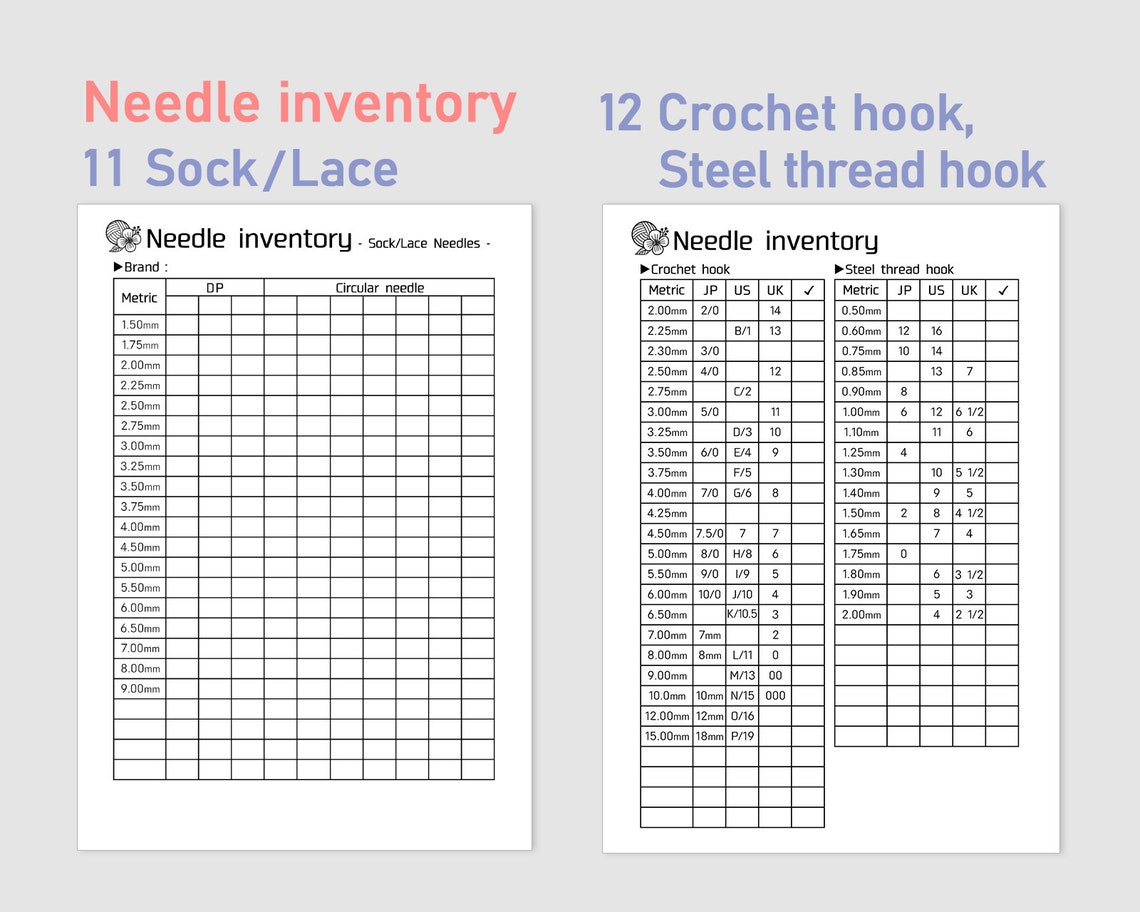 Printable Knitting Journal Knitting Planner Knitters Note - Etsy