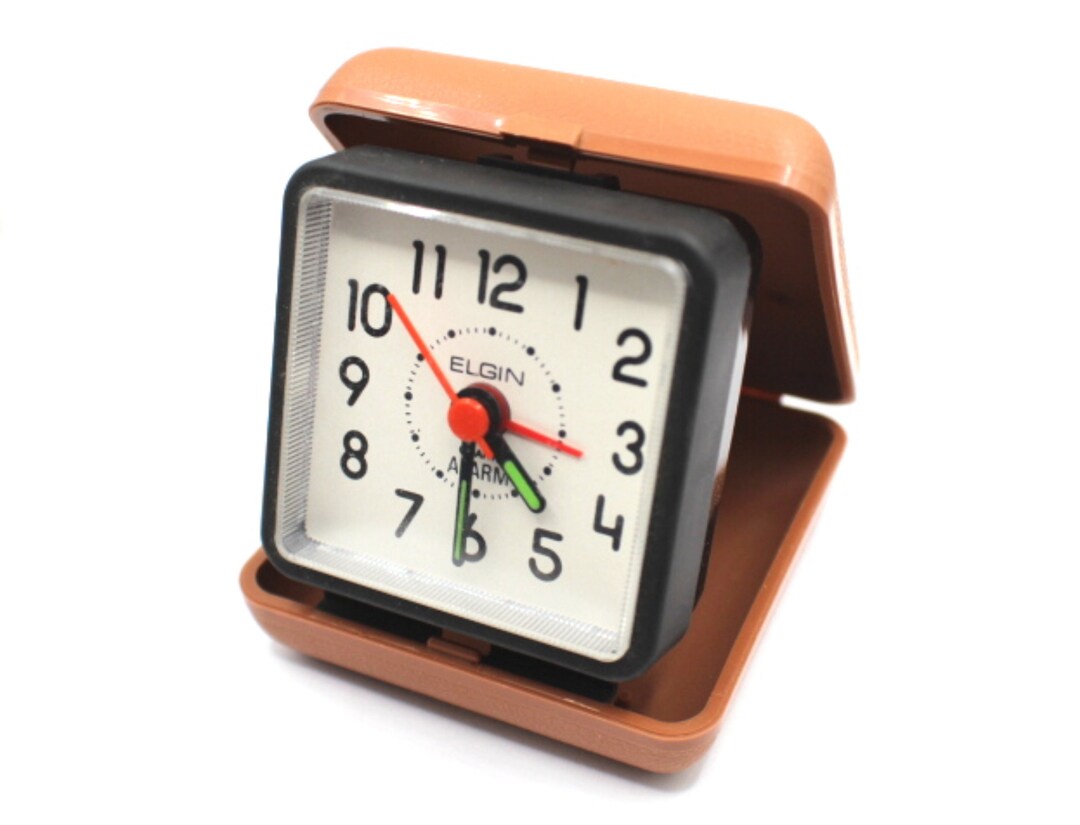 Vintage Watch Elgin Alarm Clock Desk Clock Year 1990s Etsy