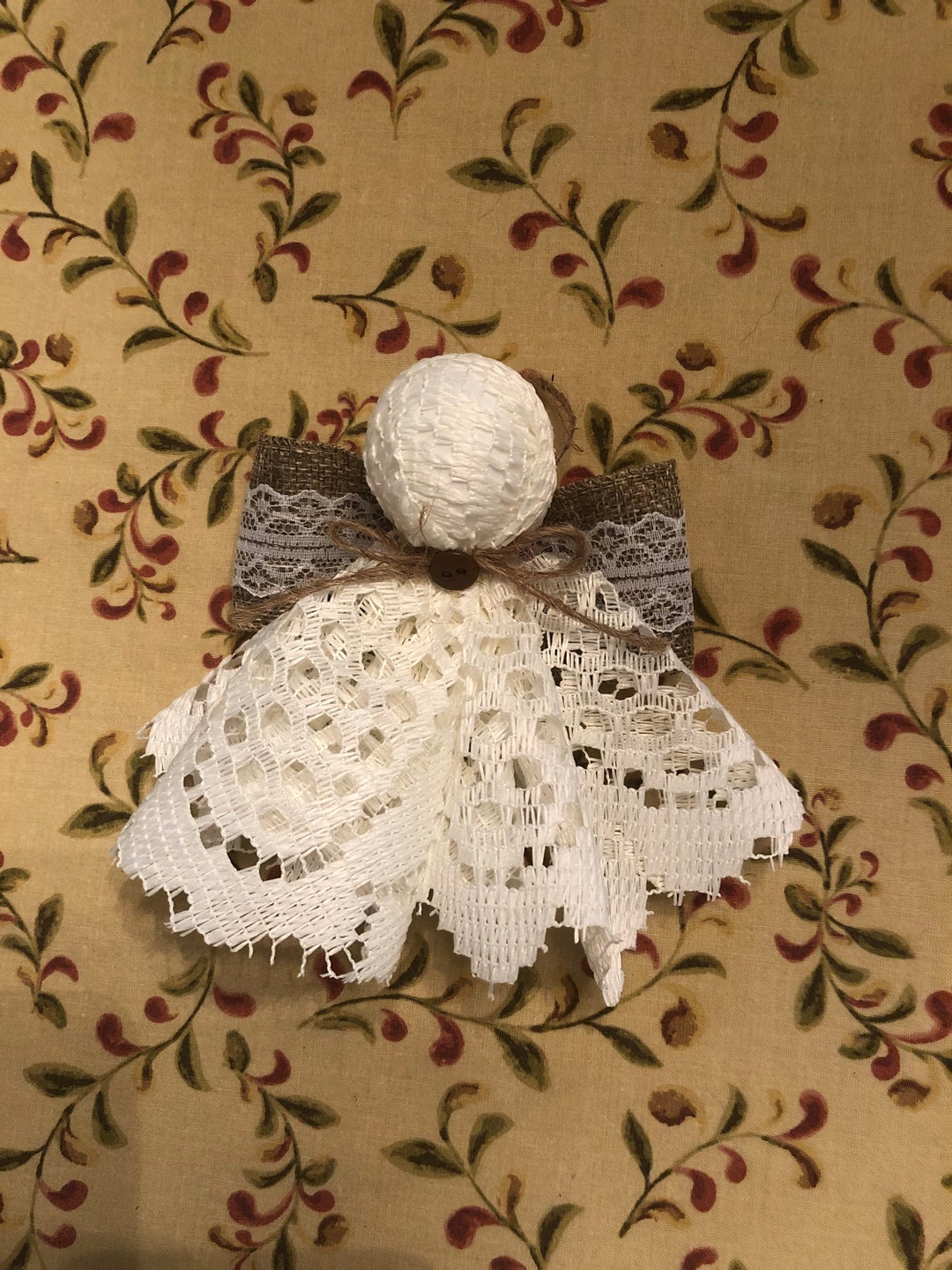 Rustic Lace Angel Ornament - Etsy