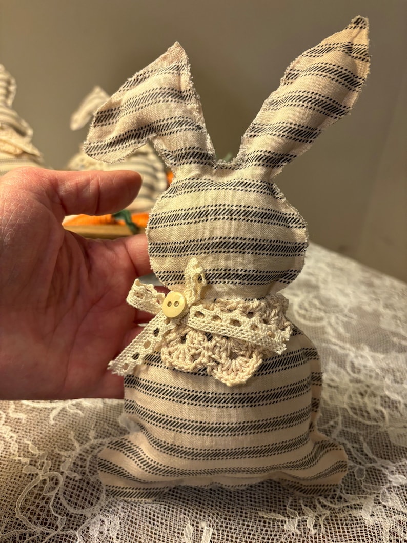 Farmhouse Style Stuffed Bunny - Etsy