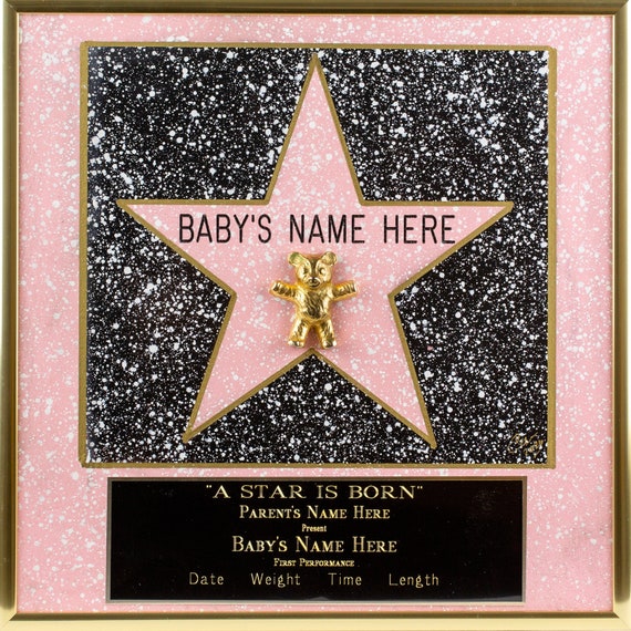 Personalized Hollywood Walk of Fame Baby Star - Etsy