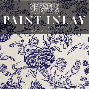 Indigo Floral IOD Paint Inlay Pad™