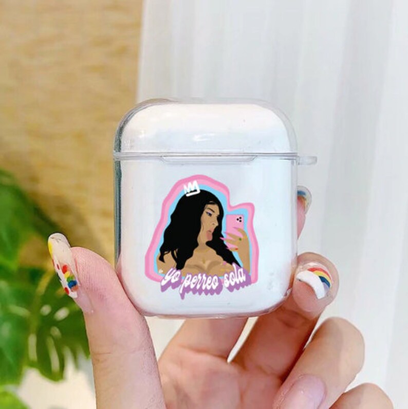 Cute Transparent Airpods Case Wireless Earphone Protective Case For Airpods 1 2 Pro. Bad Bunny Airpods Case