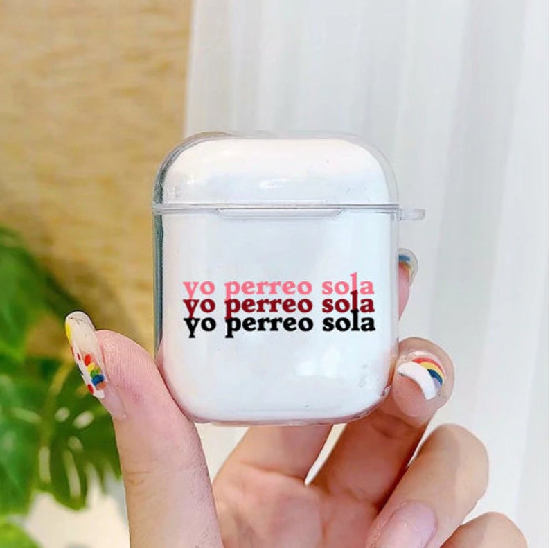 Cute Transparent Airpods Case Wireless Earphone Protective Case For Airpods 1 2 Pro. Bad Bunny Airpods Case