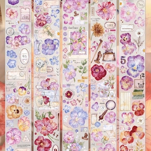 Pansy PET tape | Bulletjournal | Scrapbooking | journal | Deco