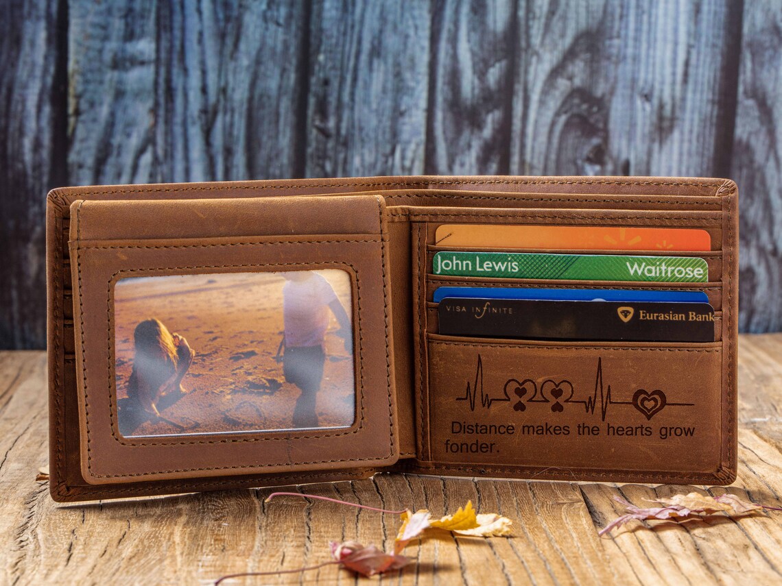 Personalisiertes Portemonnaie Gravur Portemonnaie Leder Etsy