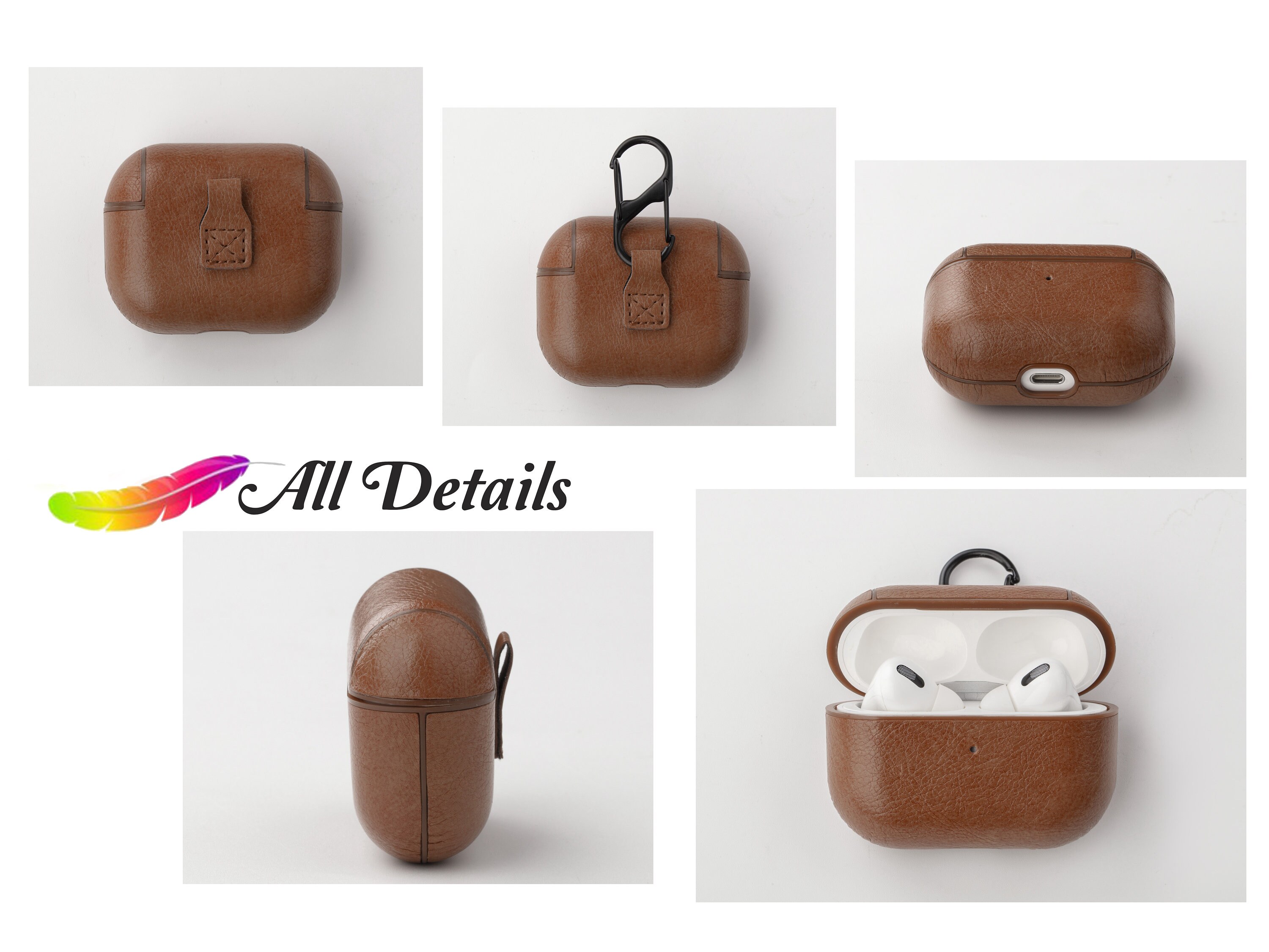 Personalized Leather Airpod Pro Case Cover Custom AirPods Etsy