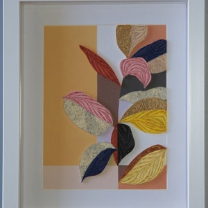 Quilling Art Four Season Leaves, Handmade Quilling Paper Art