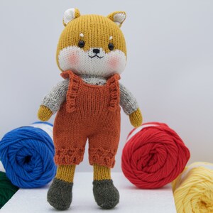 Shiba Dog, Handmade Crochet Dog, Hand-Knitted Amigurumi Dog, Handmade Crochet Stuffed Animal